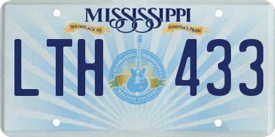 MS license plate LTH433