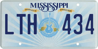 MS license plate LTH434