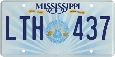 MS license plate LTH437