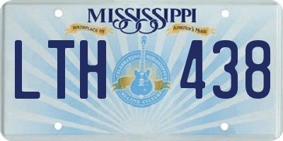 MS license plate LTH438