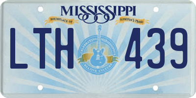 MS license plate LTH439