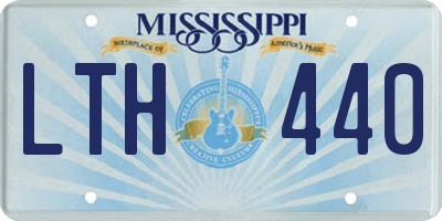 MS license plate LTH440