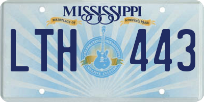 MS license plate LTH443