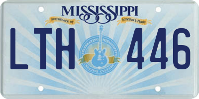 MS license plate LTH446
