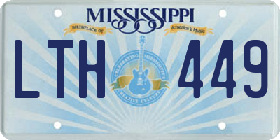 MS license plate LTH449