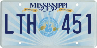 MS license plate LTH451