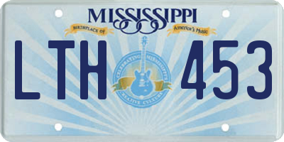MS license plate LTH453
