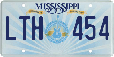 MS license plate LTH454