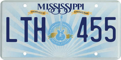 MS license plate LTH455
