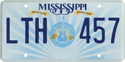 MS license plate LTH457