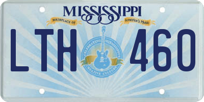MS license plate LTH460