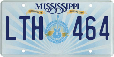 MS license plate LTH464