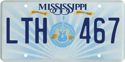 MS license plate LTH467