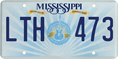 MS license plate LTH473