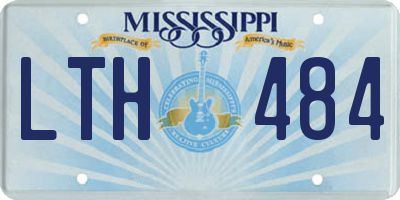 MS license plate LTH484
