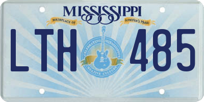MS license plate LTH485
