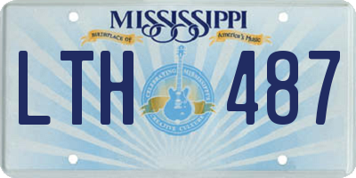 MS license plate LTH487