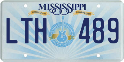 MS license plate LTH489