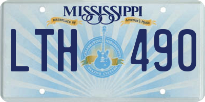 MS license plate LTH490