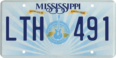 MS license plate LTH491