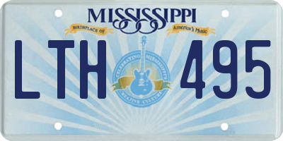 MS license plate LTH495