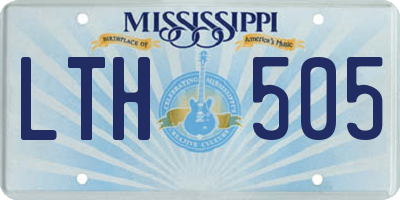 MS license plate LTH505