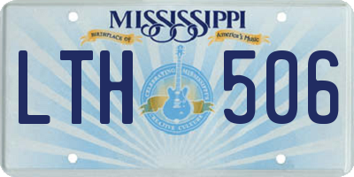 MS license plate LTH506