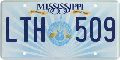 MS license plate LTH509