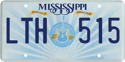 MS license plate LTH515