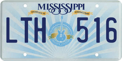 MS license plate LTH516
