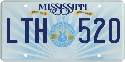 MS license plate LTH520