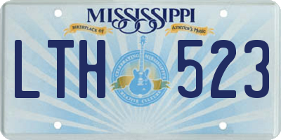 MS license plate LTH523