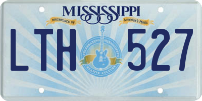 MS license plate LTH527