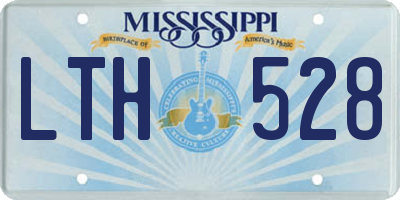 MS license plate LTH528