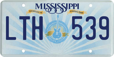 MS license plate LTH539