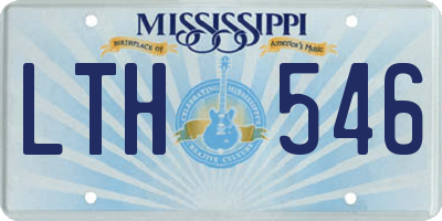MS license plate LTH546