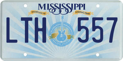 MS license plate LTH557