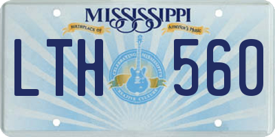 MS license plate LTH560