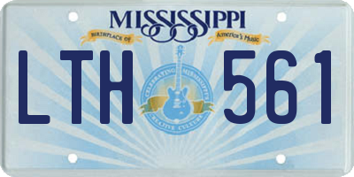 MS license plate LTH561