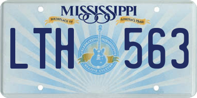 MS license plate LTH563