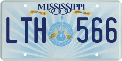 MS license plate LTH566
