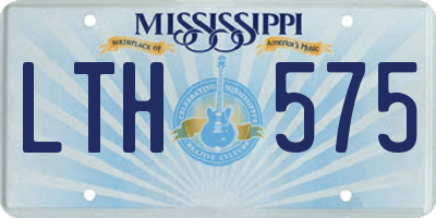 MS license plate LTH575