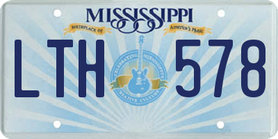 MS license plate LTH578