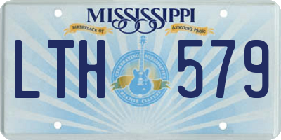 MS license plate LTH579