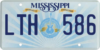 MS license plate LTH586