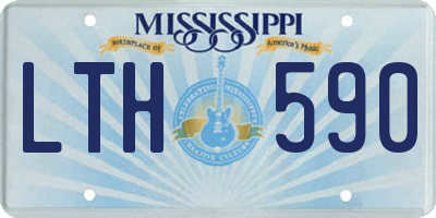 MS license plate LTH590