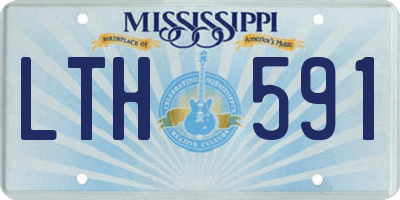 MS license plate LTH591