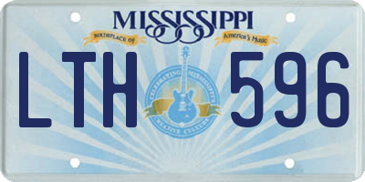 MS license plate LTH596