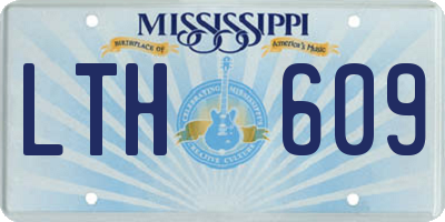 MS license plate LTH609