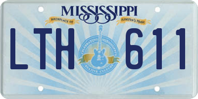 MS license plate LTH611